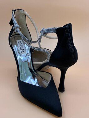 *GORGEOUS* Jeweled BADGLEY MISCHKA NORI Prom Formal Stiletto Heels Pumps sz 10